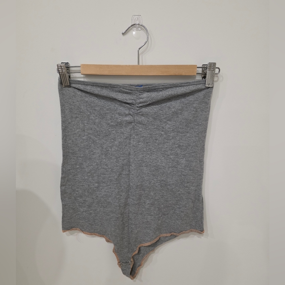 Silvian Heach Melange Gray Strapless Bodysuit , S
